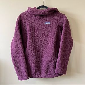 Patagonia Women’s Diamond Capra Hoody Maroon Cowl Neck Hoodie Small